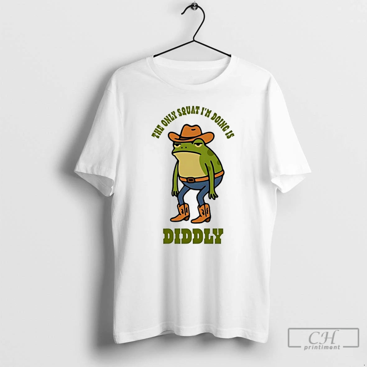 Classic Cowboy Frog The Only Squat Im Doing Is Diddly T-Shirts, Hoodie, Sweatshirt | DripVista.com