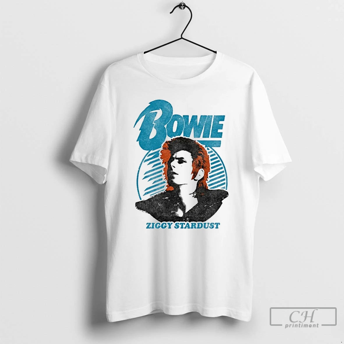 Classic David Bowie Ziggy Stardust Orange Hair T-Shirts, Hoodie, Sweatshirt | DripVista.com