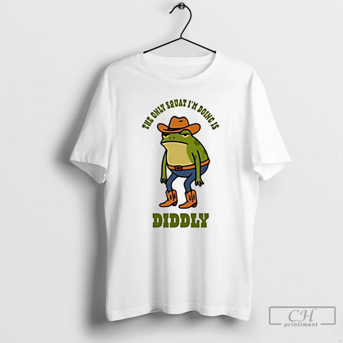 Classic Diddly The Only Squat Im Doing Is Diddly Frog T-Shirts, Hoodie, Sweatshirt | DripVista.com