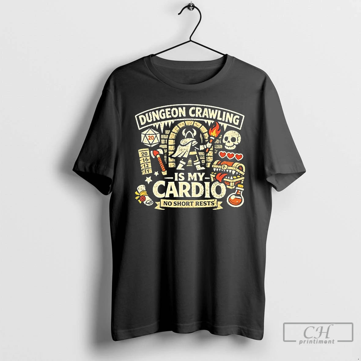 Classic Dungeon Crawling Is My Cardio No Short Rests T-Shirts, Hoodie, Sweatshirt | DripVista.com