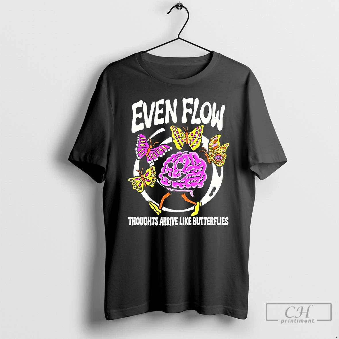 Classic Even Flow Thoughts Arrive Like Butterflies T-Shirts, Hoodie, Sweatshirt | DripVista.com