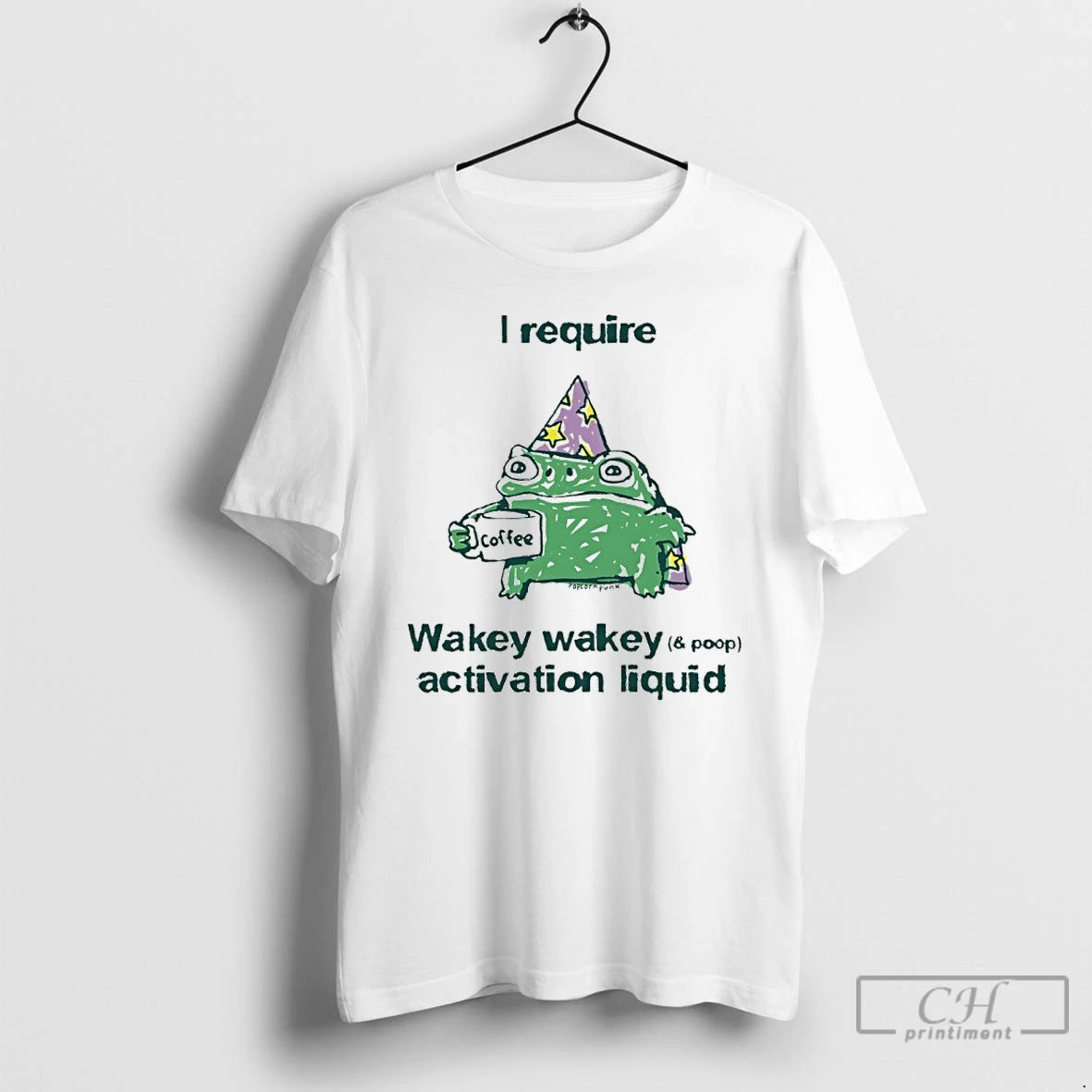 Classic Frog Coffee I Require Wakey Wakey Activation Liquid T-Shirts, Hoodie, Sweatshirt | DripVista.com