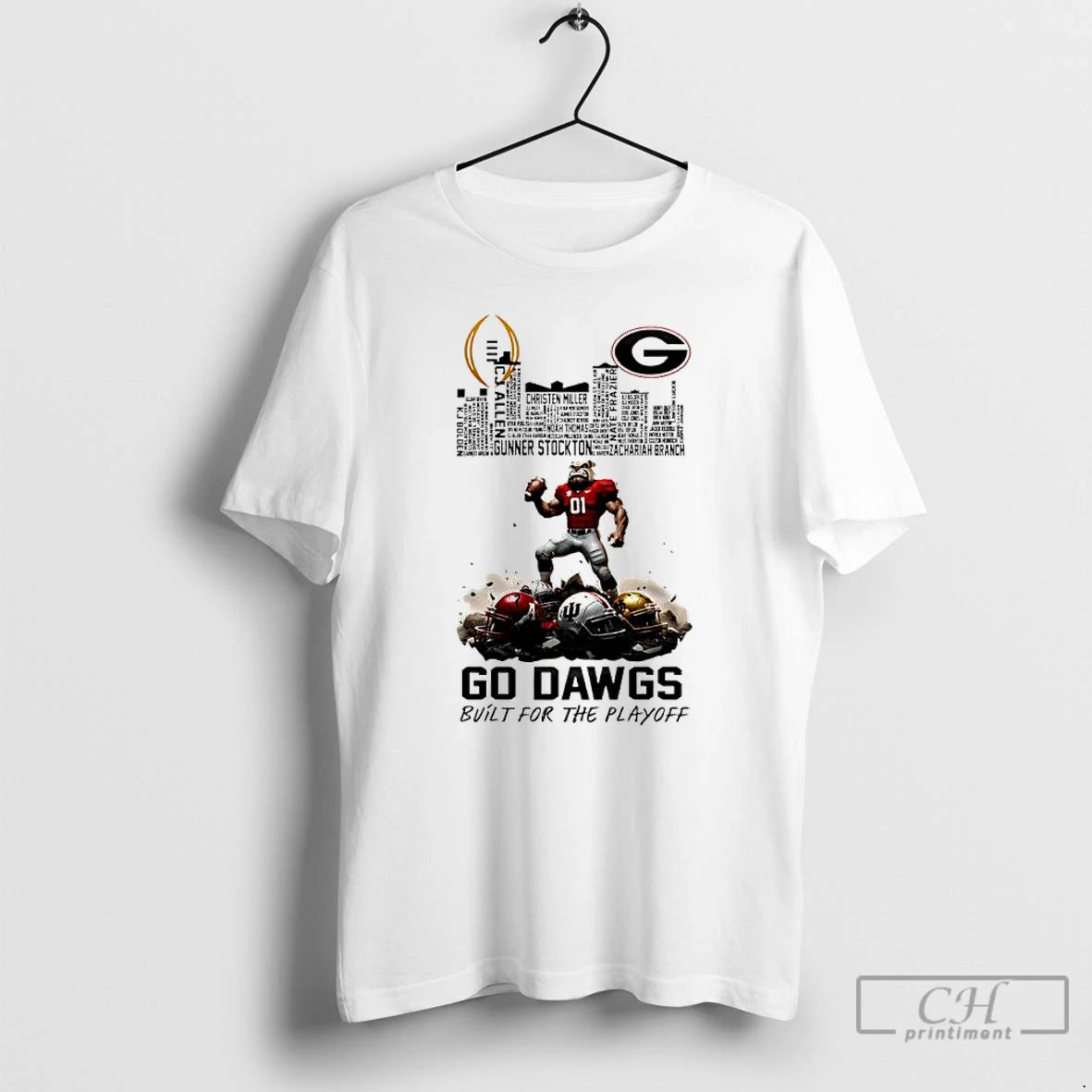 Classic Georgia Bulldogs Bulit For Playoff 2025 2026 Cfp Mascot Skyline T-Shirts, Hoodie, Sweatshirt | DripVista.com