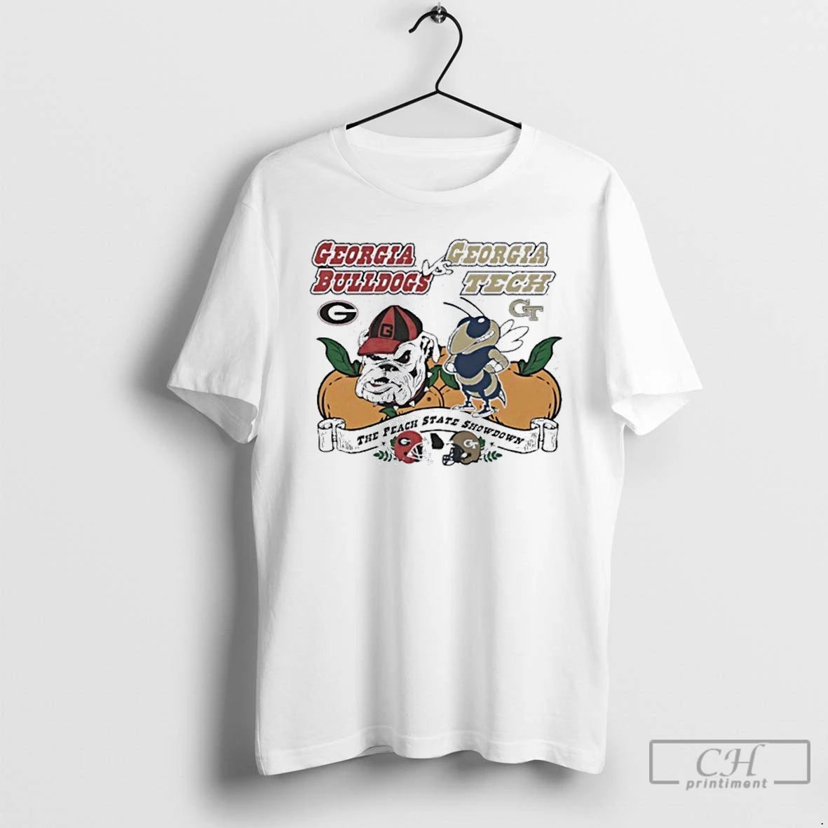 Classic Georgia Bulldogs Victory Georgia Tech Yellow Jackets The Peach State Showdown Mascot T Shirts Hoodie, Sweatshirt