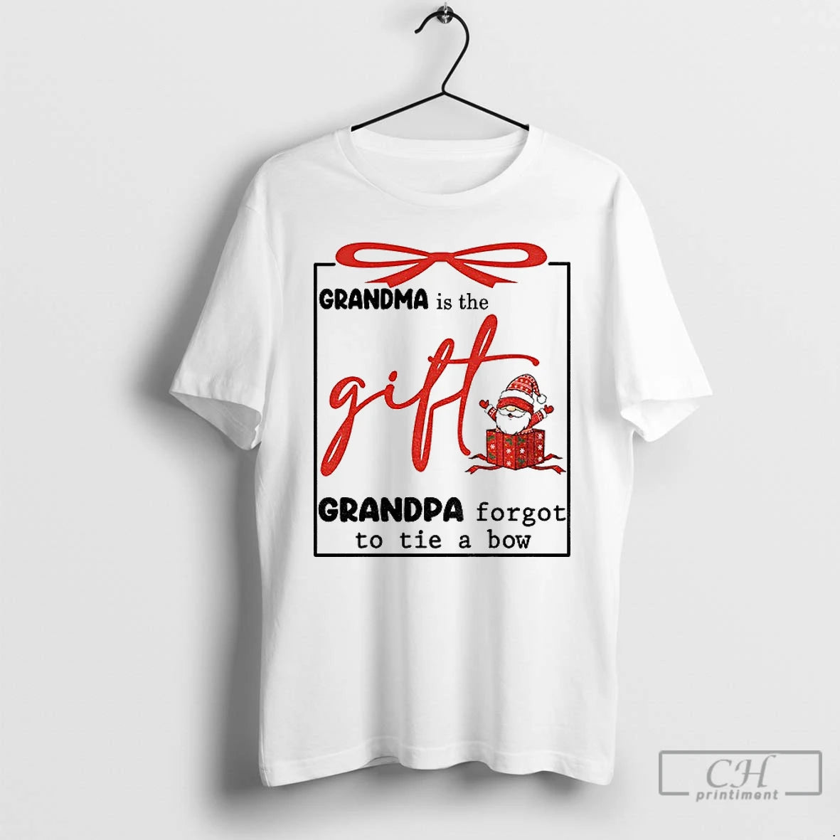 Classic Gnome Grandma Is The Gift Grandpa Forgot To Tie A Bow Christmas T Shirts Hoodie, Sweatshirt | DripVista.com