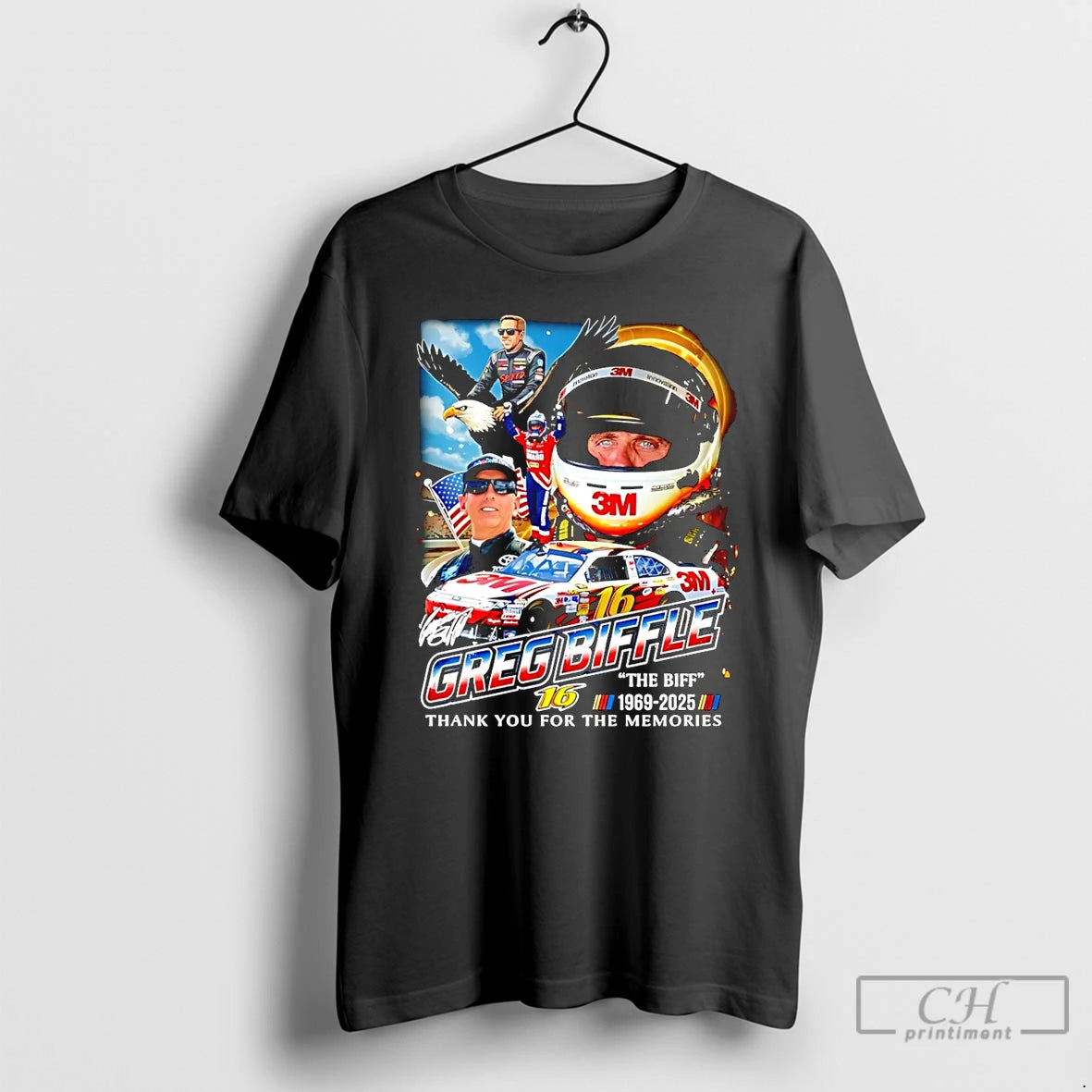 Classic Greg Biffle The Biff 1969 2025 Thank You For The Memories Graphic T Shirts Hoodie, Sweatshirt | DripVista.com
