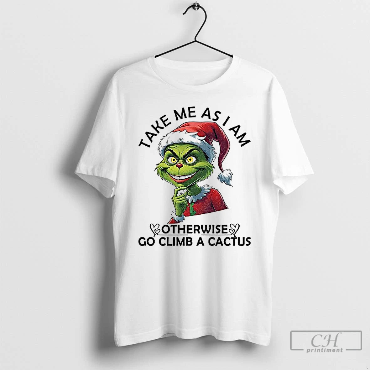 Classic Grinch Santa Take Me As I Am Otherwise Go Climb A Cactus Christmas T-Shirts, Hoodie, Sweatshirt | DripVista.com