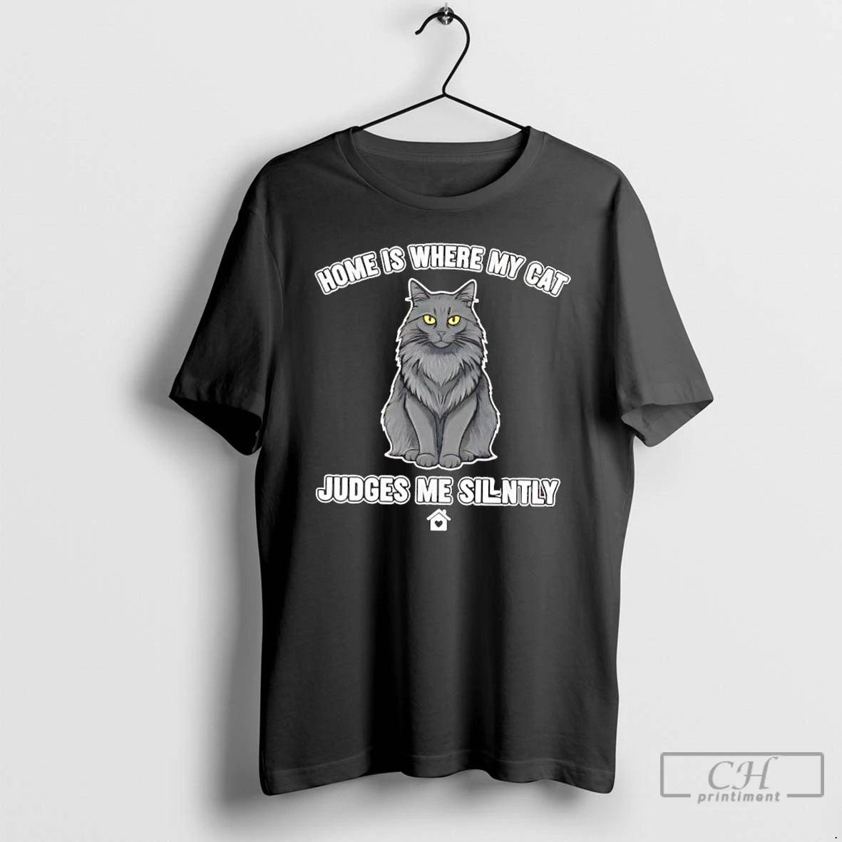 Classic Home Is Where My Cat Judges Me Silently T-Shirts, Hoodie, Sweatshirt | DripVista.com