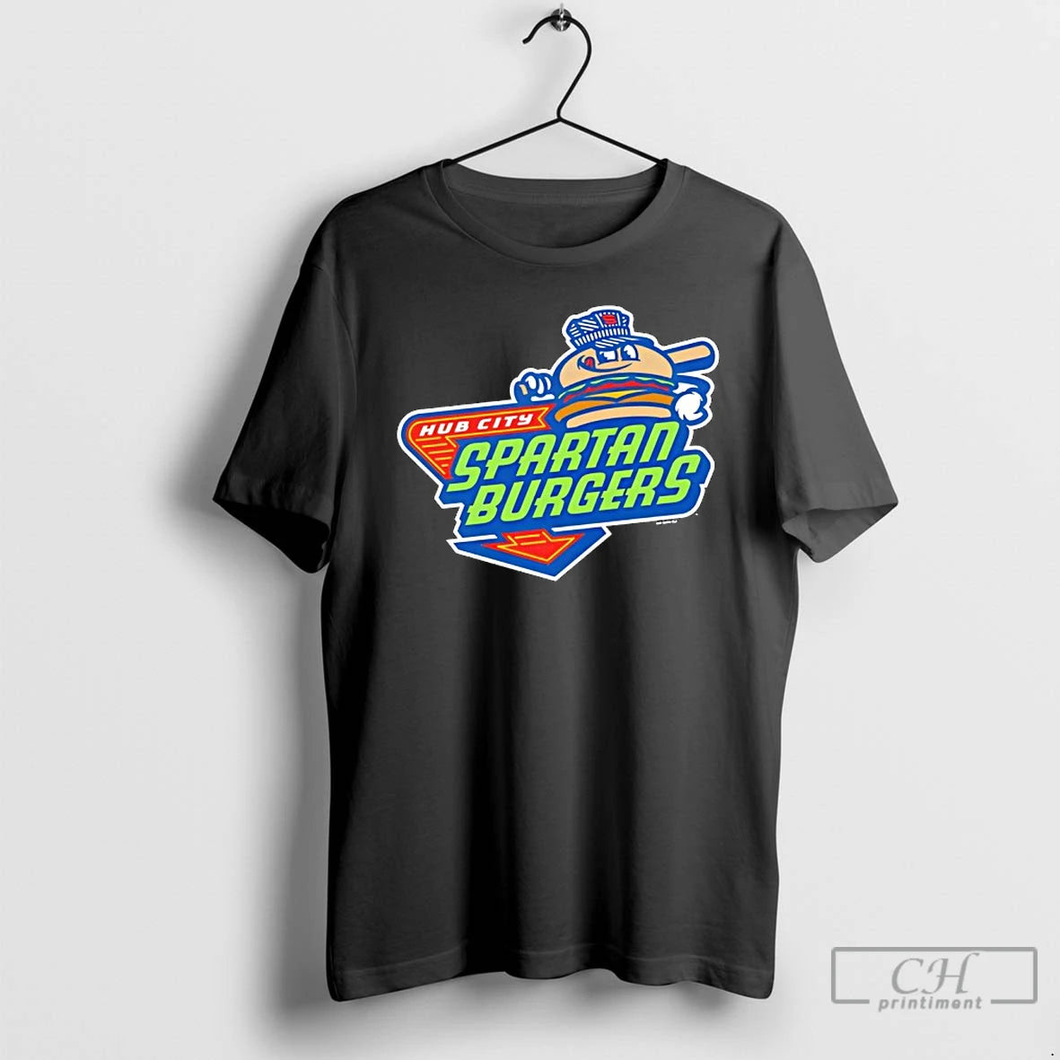 Classic Hub City Spartan Burgers Logo T-Shirts, Hoodie, Sweatshirt | DripVista.com