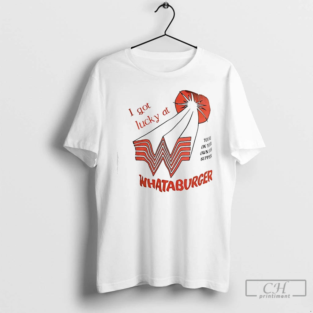 Classic I Got Lucky At Whataburger Exclusive Logo T-Shirts, Hoodie, Sweatshirt | DripVista.com