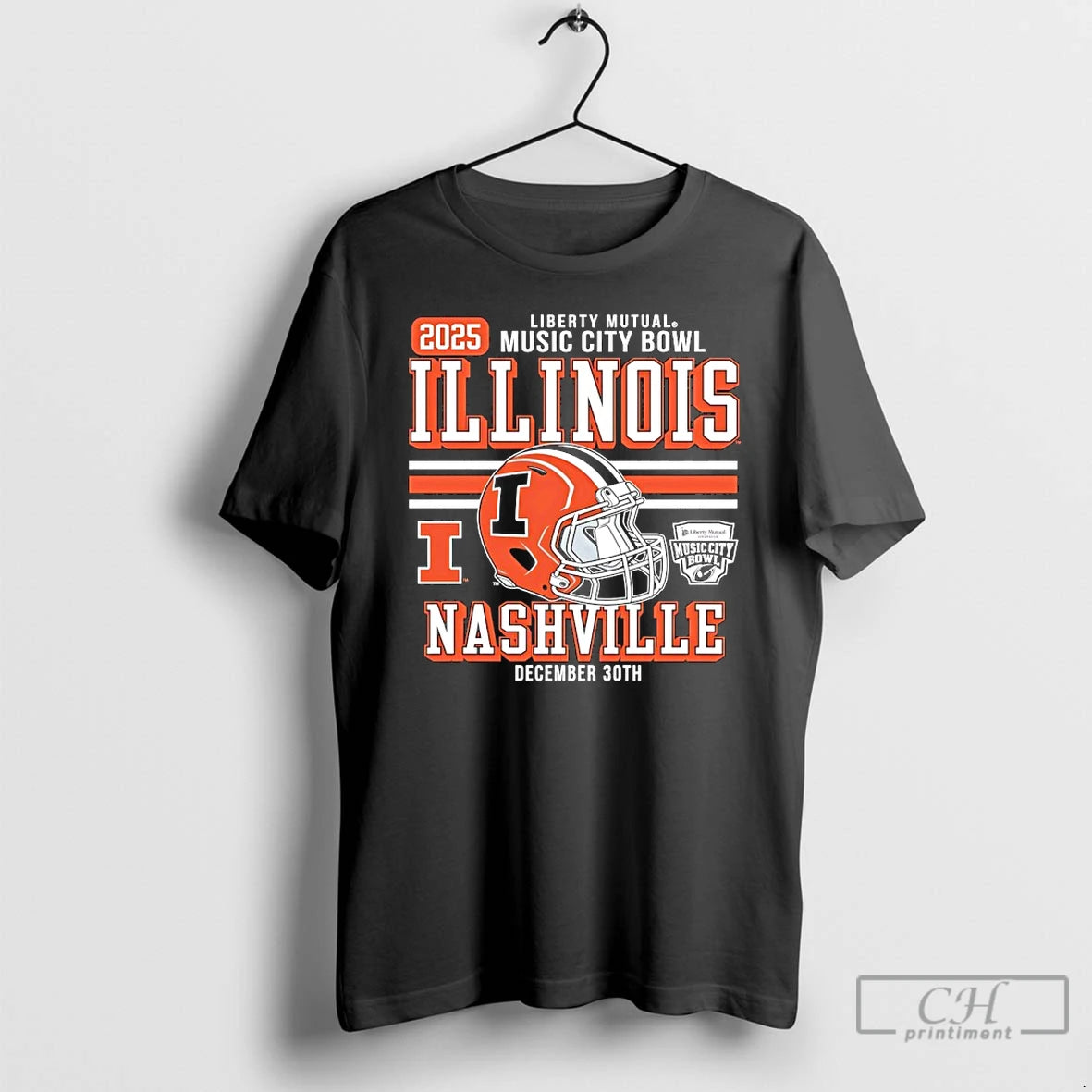 Classic Illinois Fighting Illini Football 2025 Music City Bowl Helmet T-Shirts, Hoodie, Sweatshirt | DripVista.com