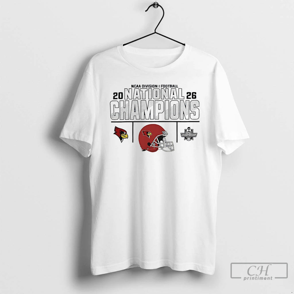 Classic Illinois State Redbirds 2026 Division I Football National Champions Helmet T-Shirts, Hoodie, Sweatshirt