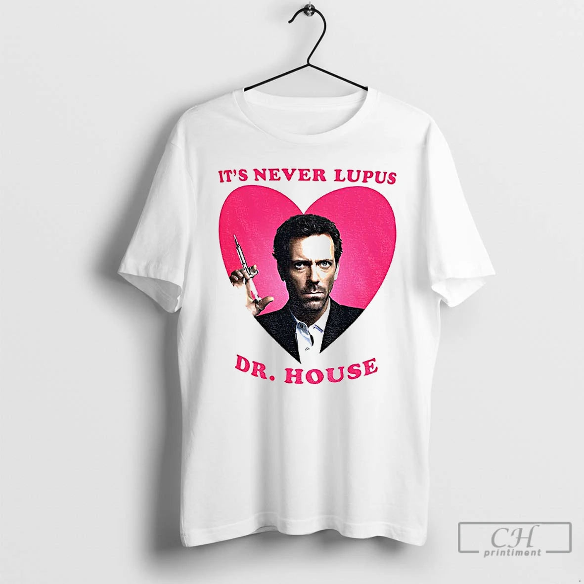 Classic Its Never Lupus Dr House Pink Heart T-Shirts, Hoodie, Sweatshirt | DripVista.com