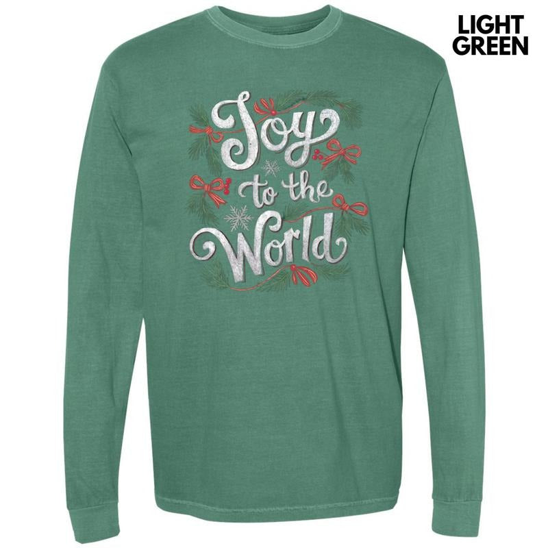 Classic Joy To The World Long Sleeve Comfort Colors T-Shirt