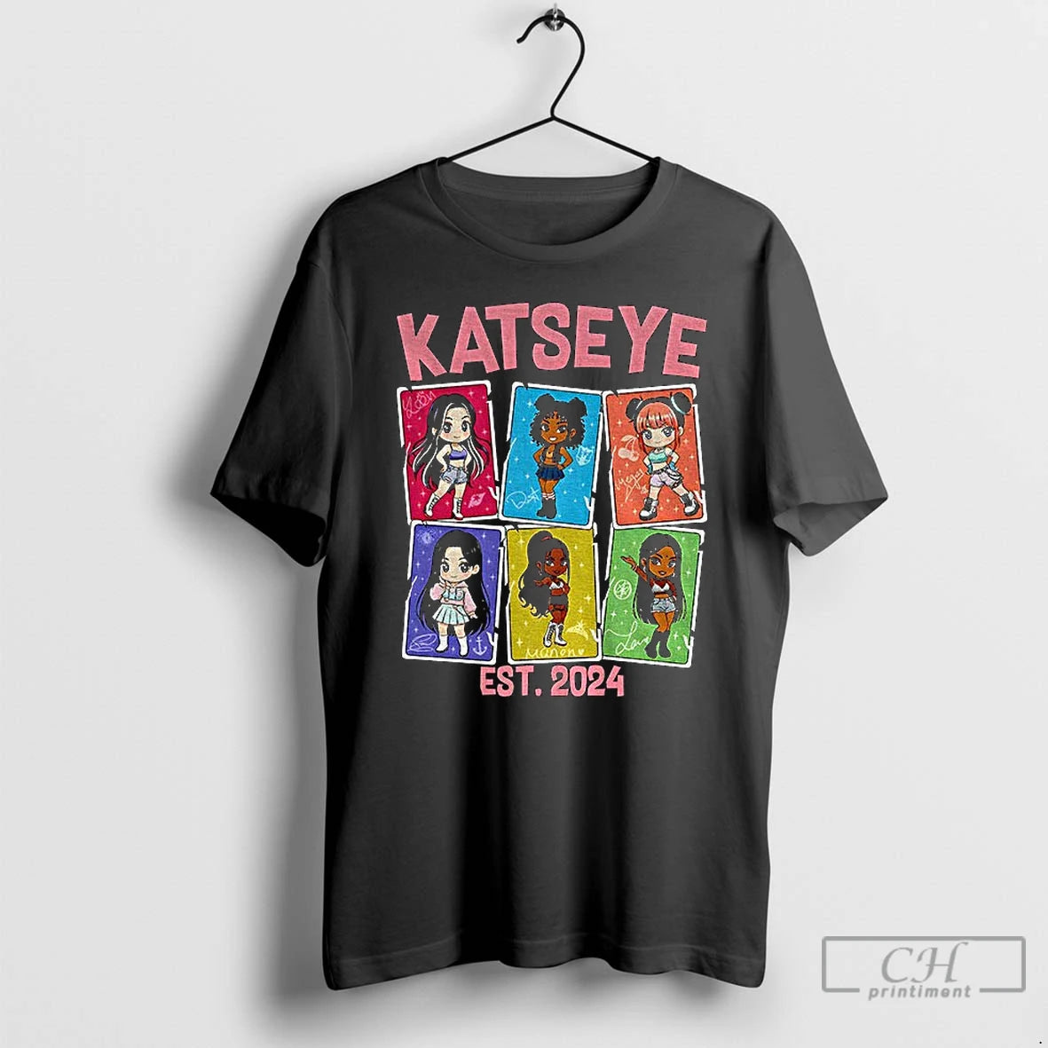 Classic Katseye Katz Yoonchae Daniela Manon Lara Sophia Megan Cartoon T-Shirts, Hoodie, Sweatshirt | DripVista.com