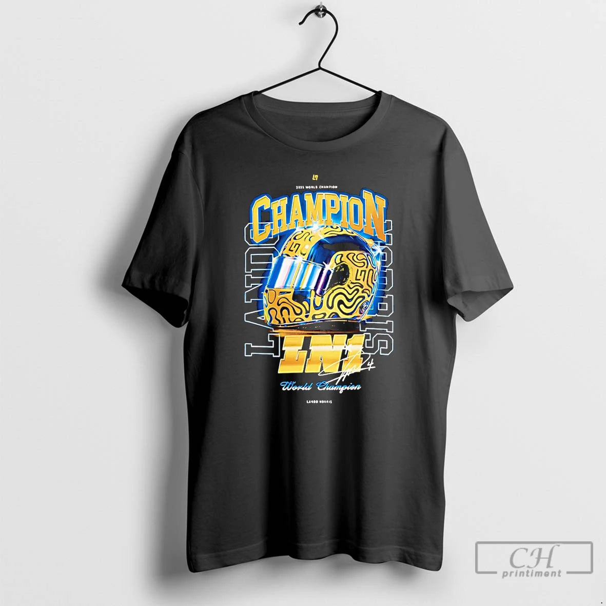 Classic Lando Norris 2025 World Champion Signature Helmet T-Shirts, Hoodie, Sweatshirt | DripVista.com