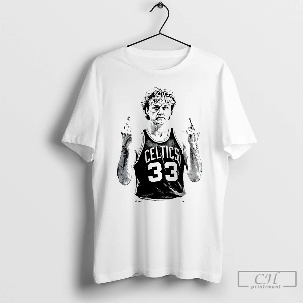 Classic Larry Bird Middle Finger Boston Celtics T-Shirts, Hoodie, Sweatshirt | DripVista.com