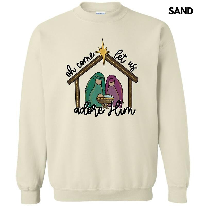 Classic Let Us Adore Him Sweatshirt 'NLB' T-Shirts, Hoodie | DripVista.com