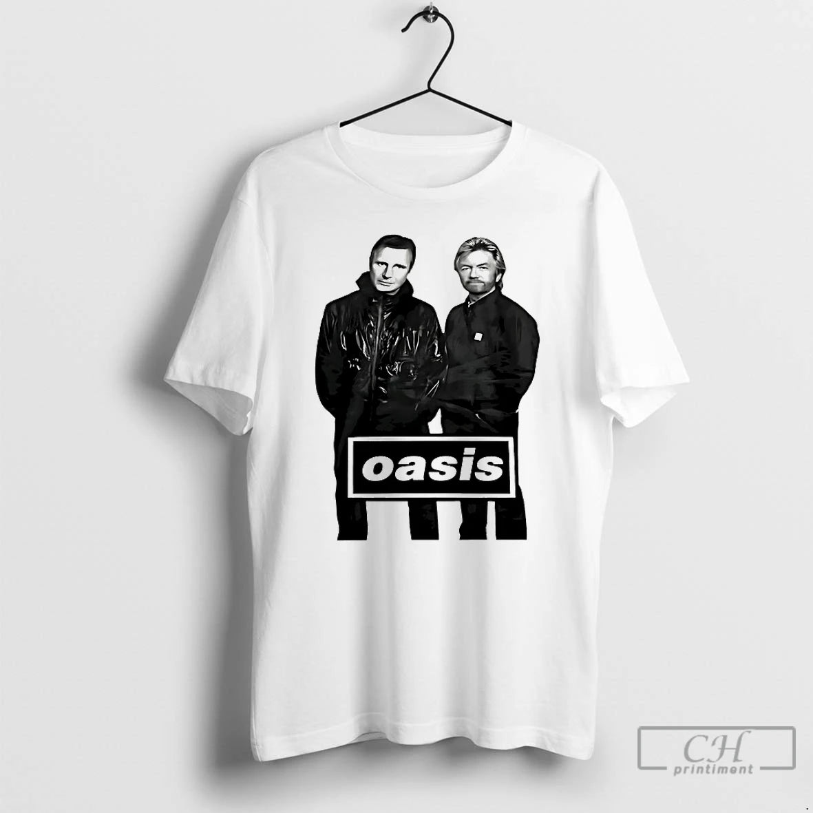 Classic Liam Neeson And Noel Edmonds Oasis T-Shirts, Hoodie, Sweatshirt | DripVista.com