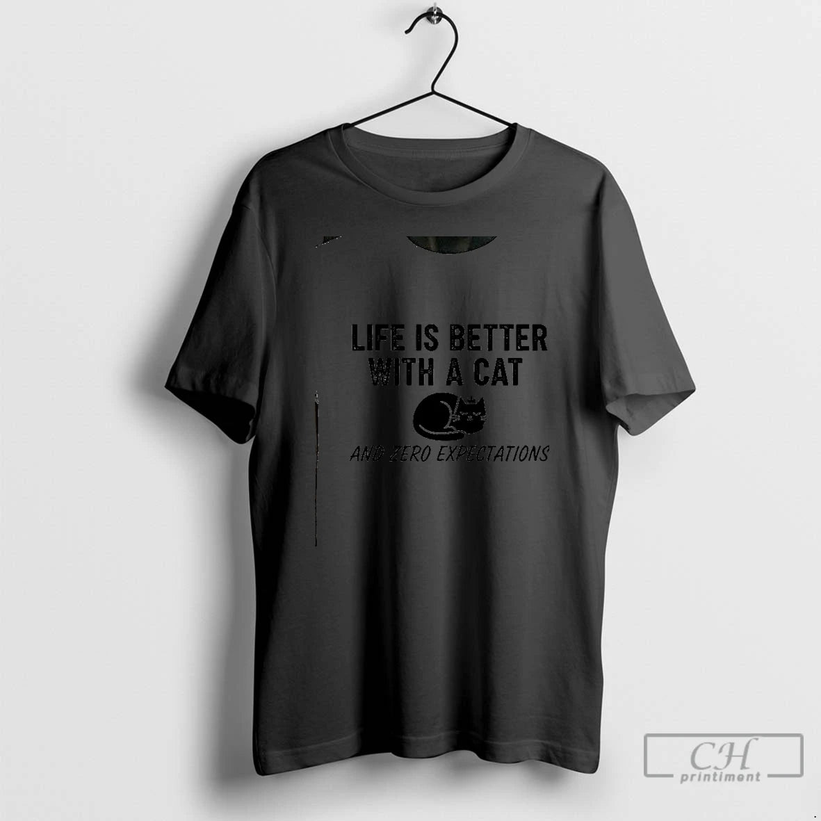 Classic Life Is Better With A Cat And Zero Expectations T-Shirts, Hoodie, Sweatshirt | DripVista.com