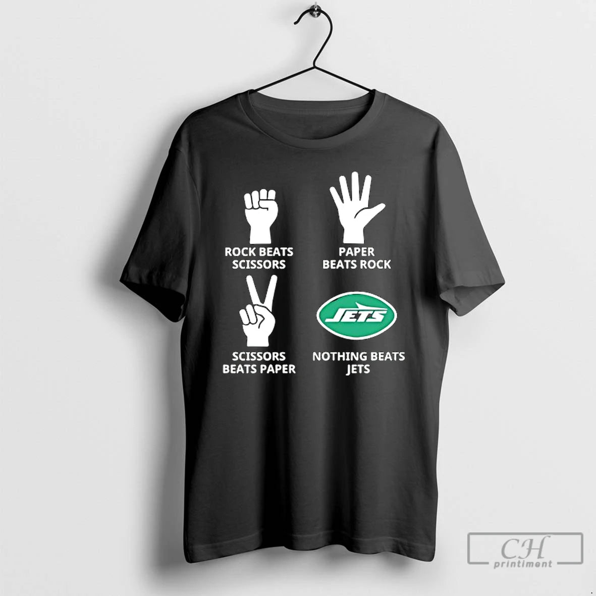 Classic New York Jets Nothing Beats Rock Beats Scissors Paper Beats Rock Scissors Beats Paper T-Shirts, Hoodie, Sweatshirt