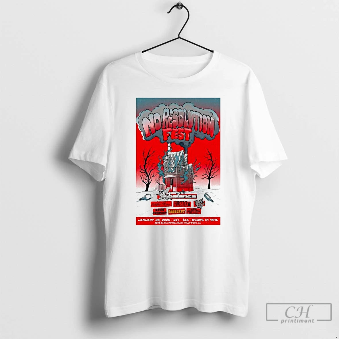Classic No Resolution Fest 1 8 2026 Hollywood Ca T-Shirts, Hoodie, Sweatshirt | DripVista.com