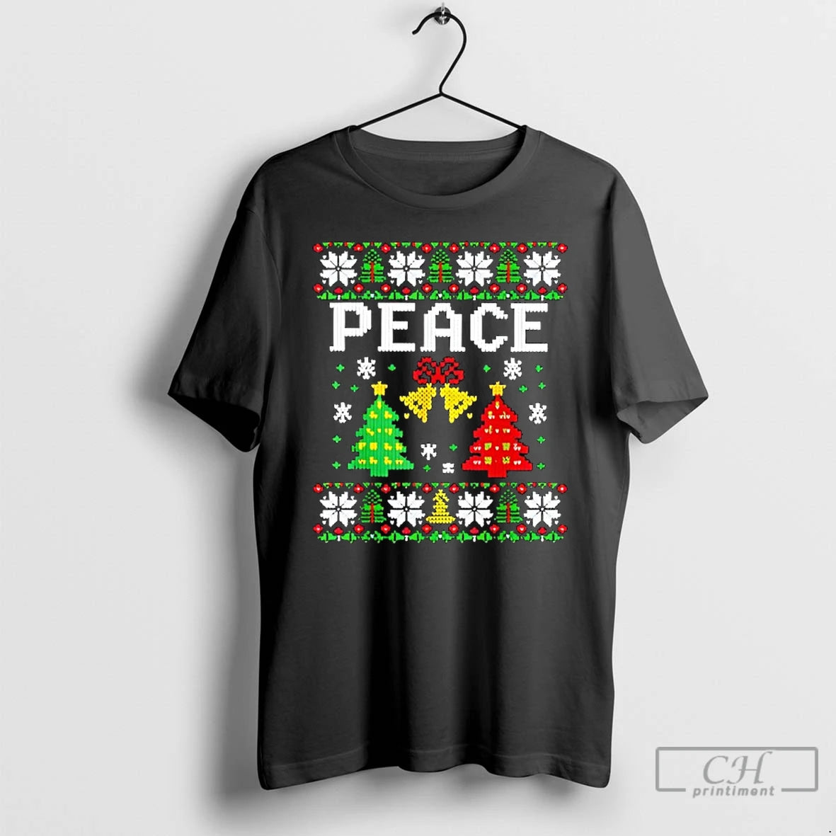 Classic Peace I Come In Peace Couple Matching Ugly Christmas T-Shirts, Hoodie, Sweatshirt | DripVista.com