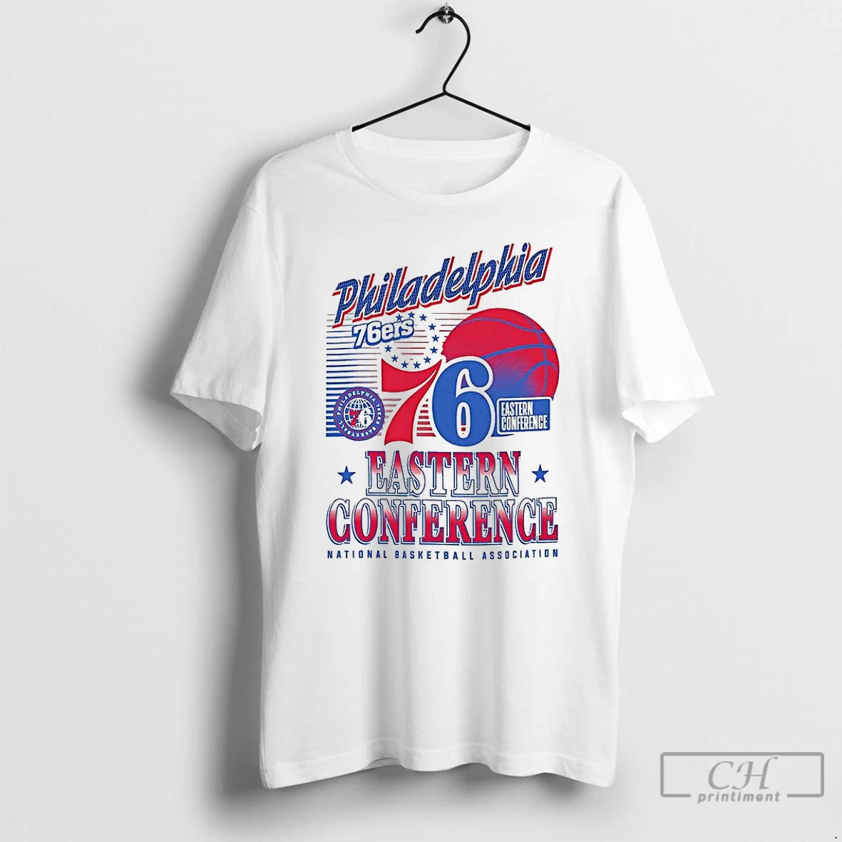 Classic Philadelphia 76ers Nba Eastern Conference Logo And Ball T-Shirts, Hoodie, Sweatshirt | DripVista.com