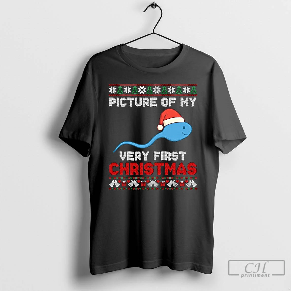 Classic Picture Of My Very First Christmas Ugly T-Shirts, Hoodie, Sweatshirt | DripVista.com