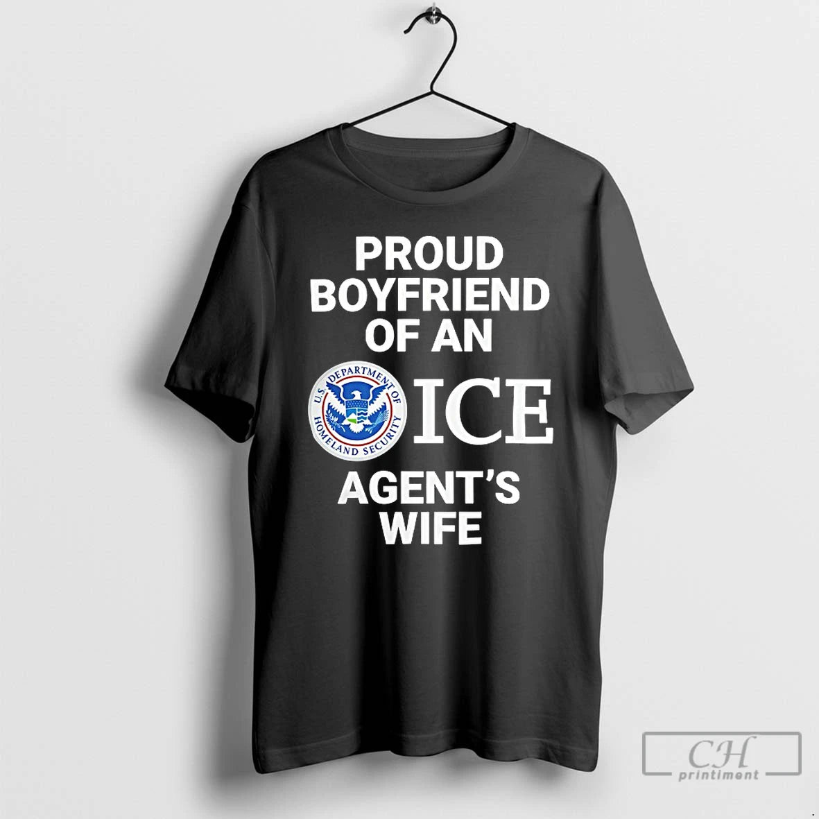 Classic Proud Boyfriend Of An Ice Agents Wife T-Shirts, Hoodie, Sweatshirt | DripVista.com