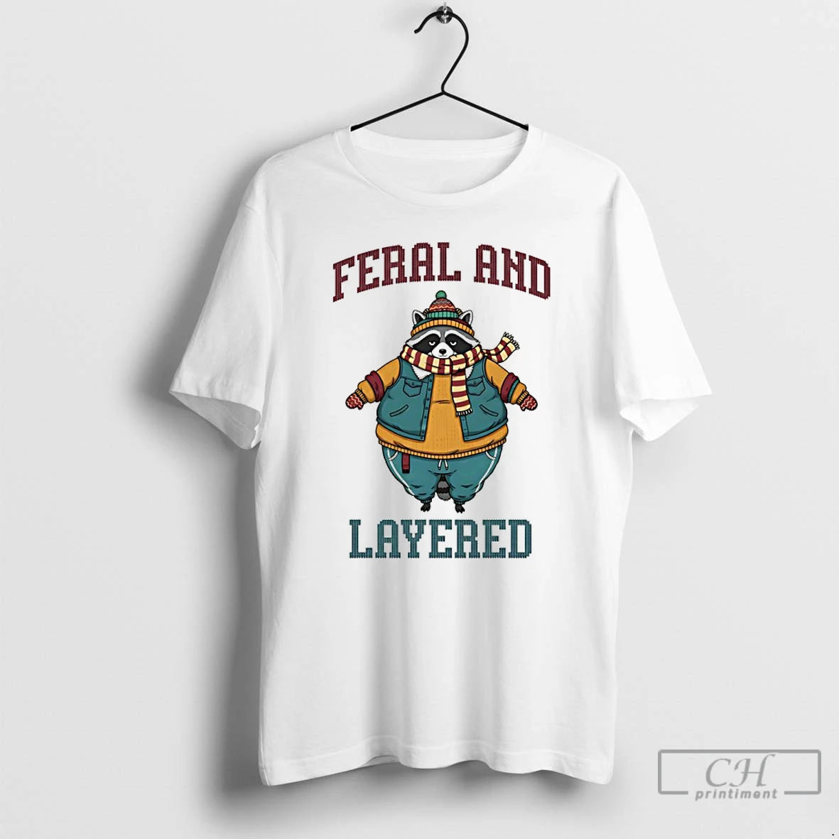 Classic Raccoon Feral And Layered T-Shirts, Hoodie, Sweatshirt | DripVista.com