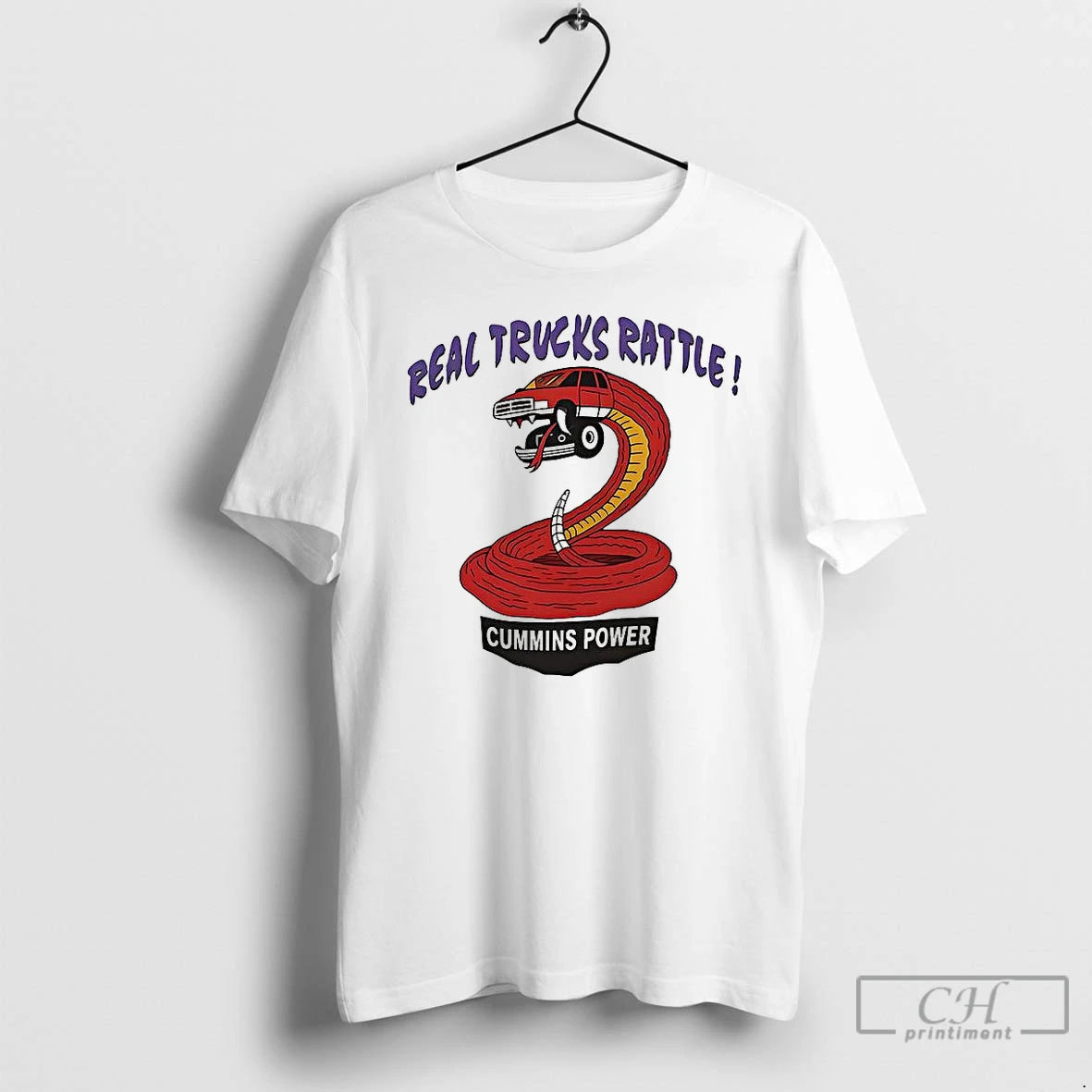 Classic Real Trucks Rattle Cummins Power Rattlesnake Truck T-Shirts, Hoodie, Sweatshirt | DripVista.com