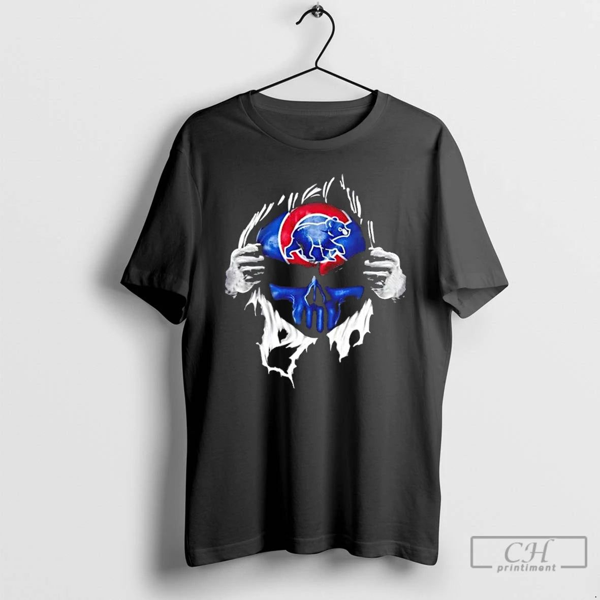 Classic Ripped From The Chest Skull Deep Chicago Cubs Till The Grave T Shirts Sweater Hoodie, Sweatshirt | DripVista.com