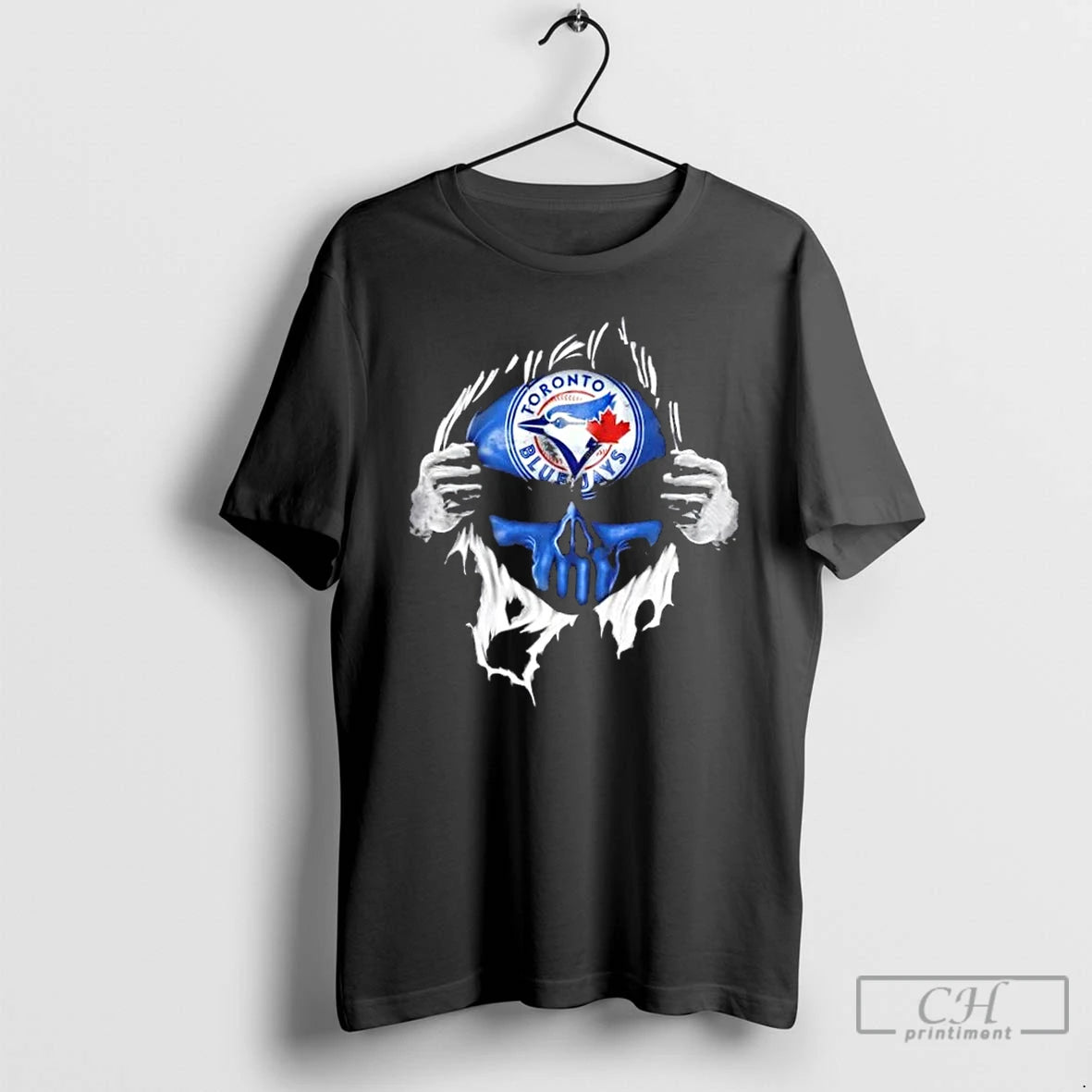Classic Ripped From The Chest Skull Deep Toronto Blue Jays Till The Grave T Shirts Hoodie, Sweatshirt | DripVista.com
