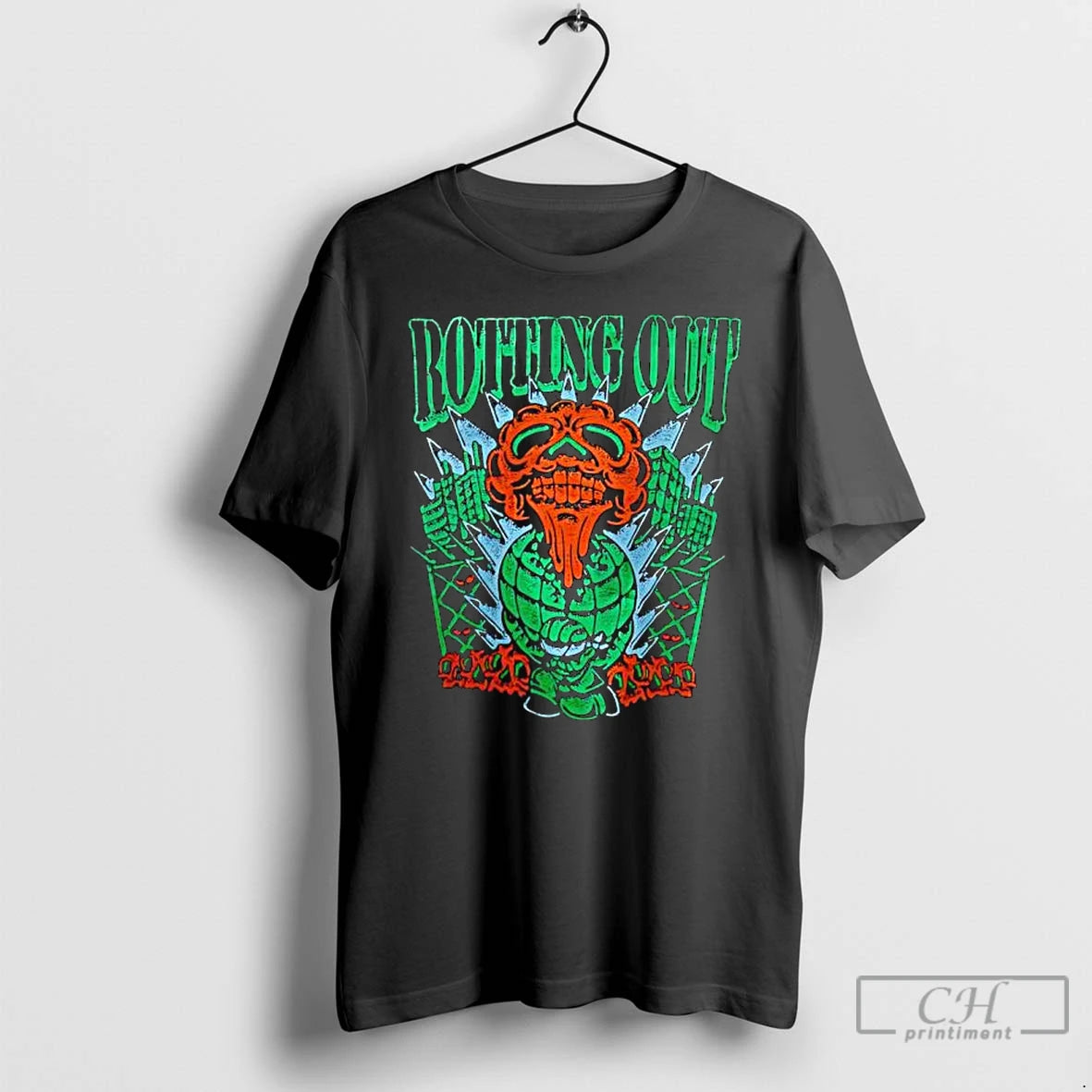 Classic Rotting Out Pumpkin Skull Graphic T-Shirts, Hoodie, Sweatshirt | DripVista.com