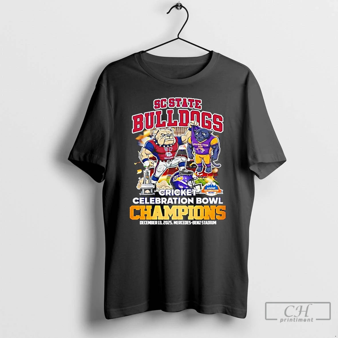 Classic Sc State Bulldogs Cricket Celebration Bowl Champions 2025 Mascot T-Shirts, Hoodie, Sweatshirt | DripVista.com