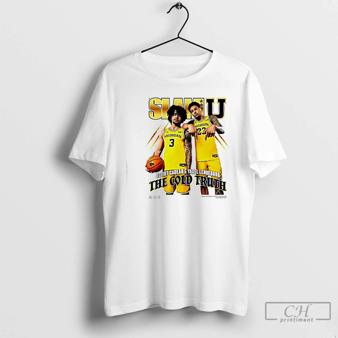 Classic Slam Elliot Cadeau Yaxel Lendeborg The Cold Truth Michigan Jersey T-Shirts, Hoodie, Sweatshirt | DripVista.com