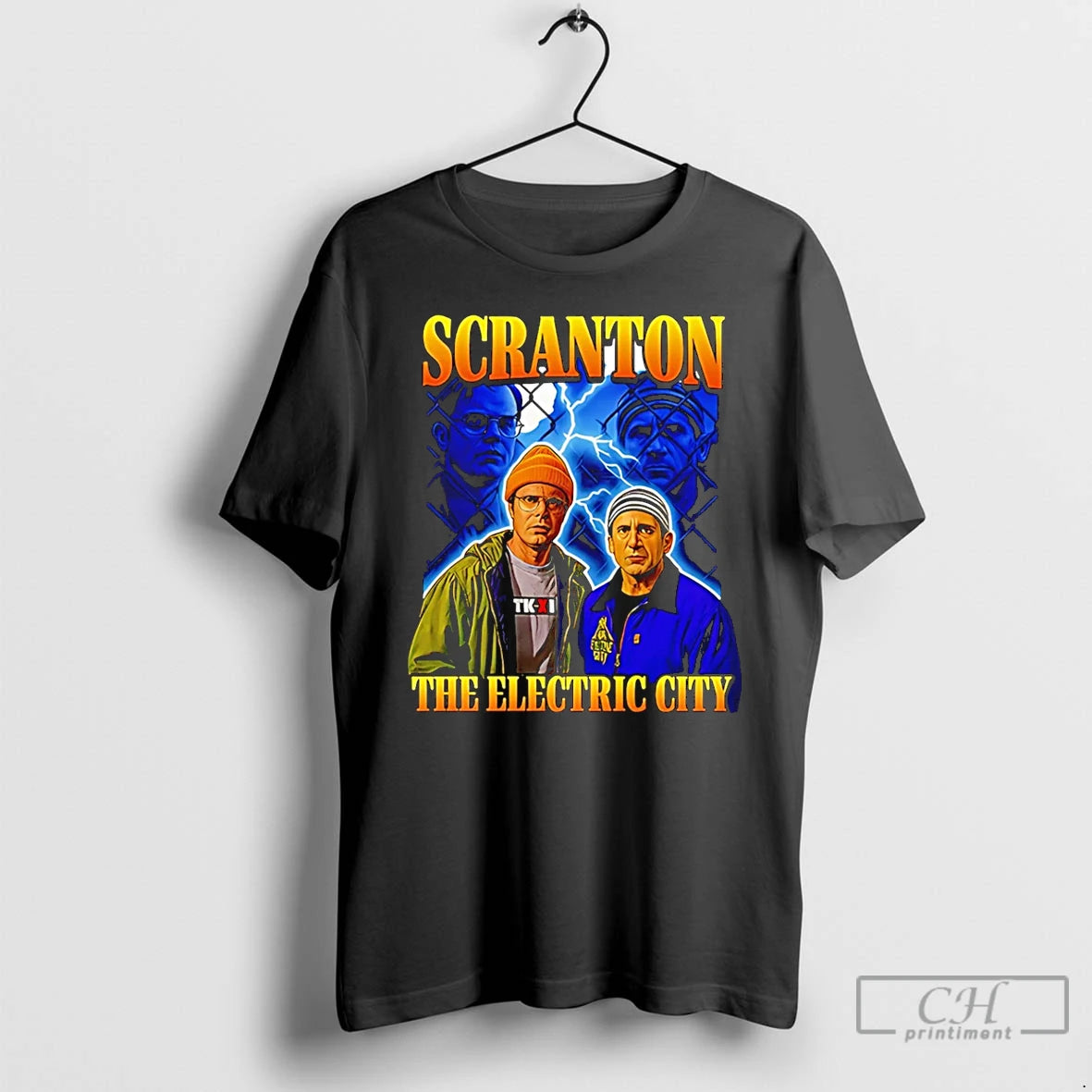 Classic Scranton The Electric City Graphic T-Shirts, Hoodie, Sweatshirt | DripVista.com