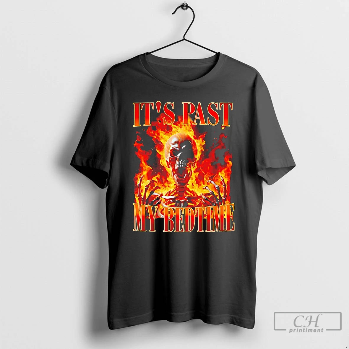 Classic Skeleton Its Past My Bedtime Humor T-Shirts, Hoodie, Sweatshirt | DripVista.com