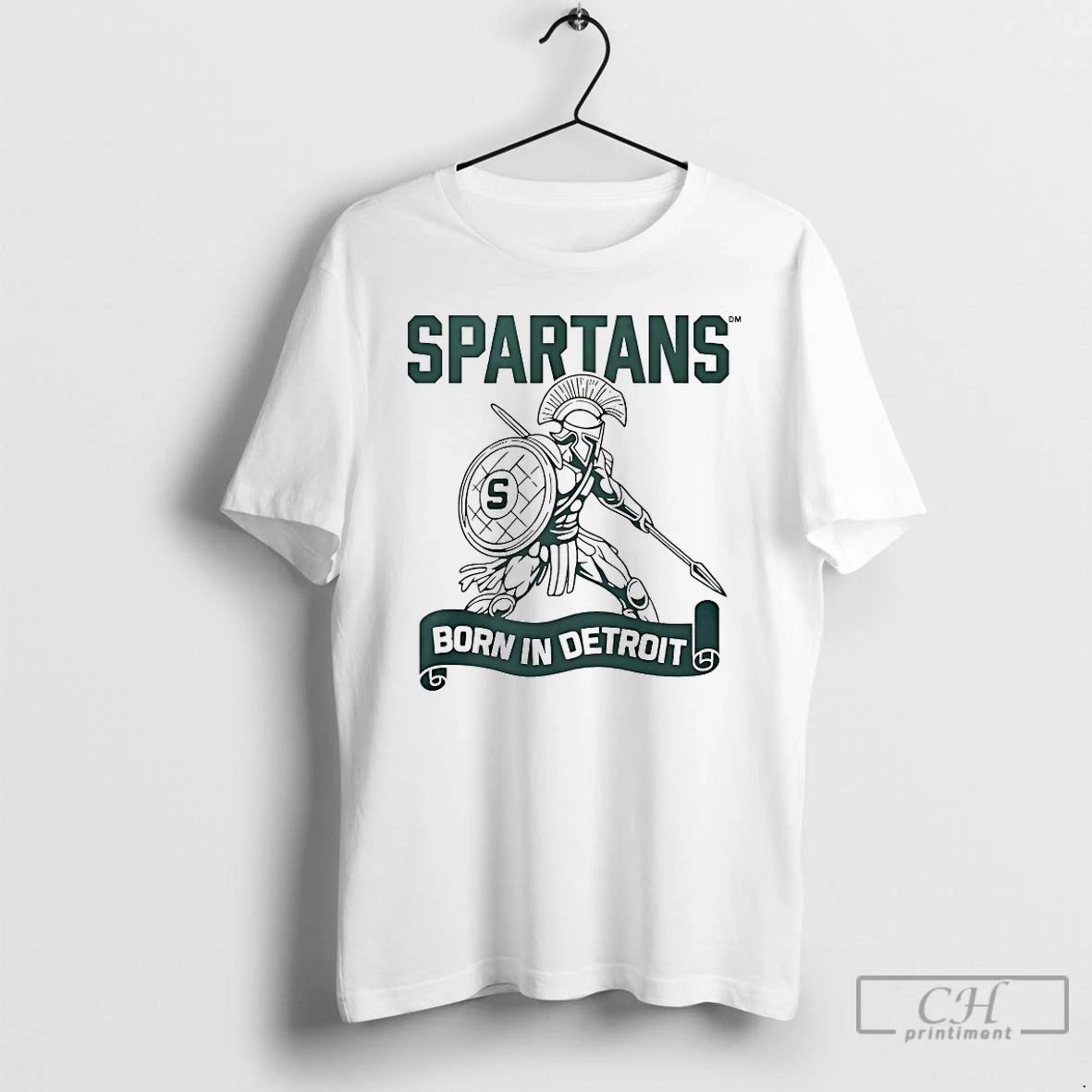 Classic Spartans Born In Detroit T-Shirts, Hoodie, Sweatshirt | DripVista.com