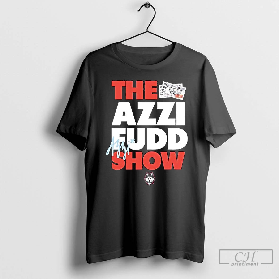 Classic The Azzi Fudd Show Uconn Huskies Logo T-Shirts, Hoodie, Sweatshirt | DripVista.com