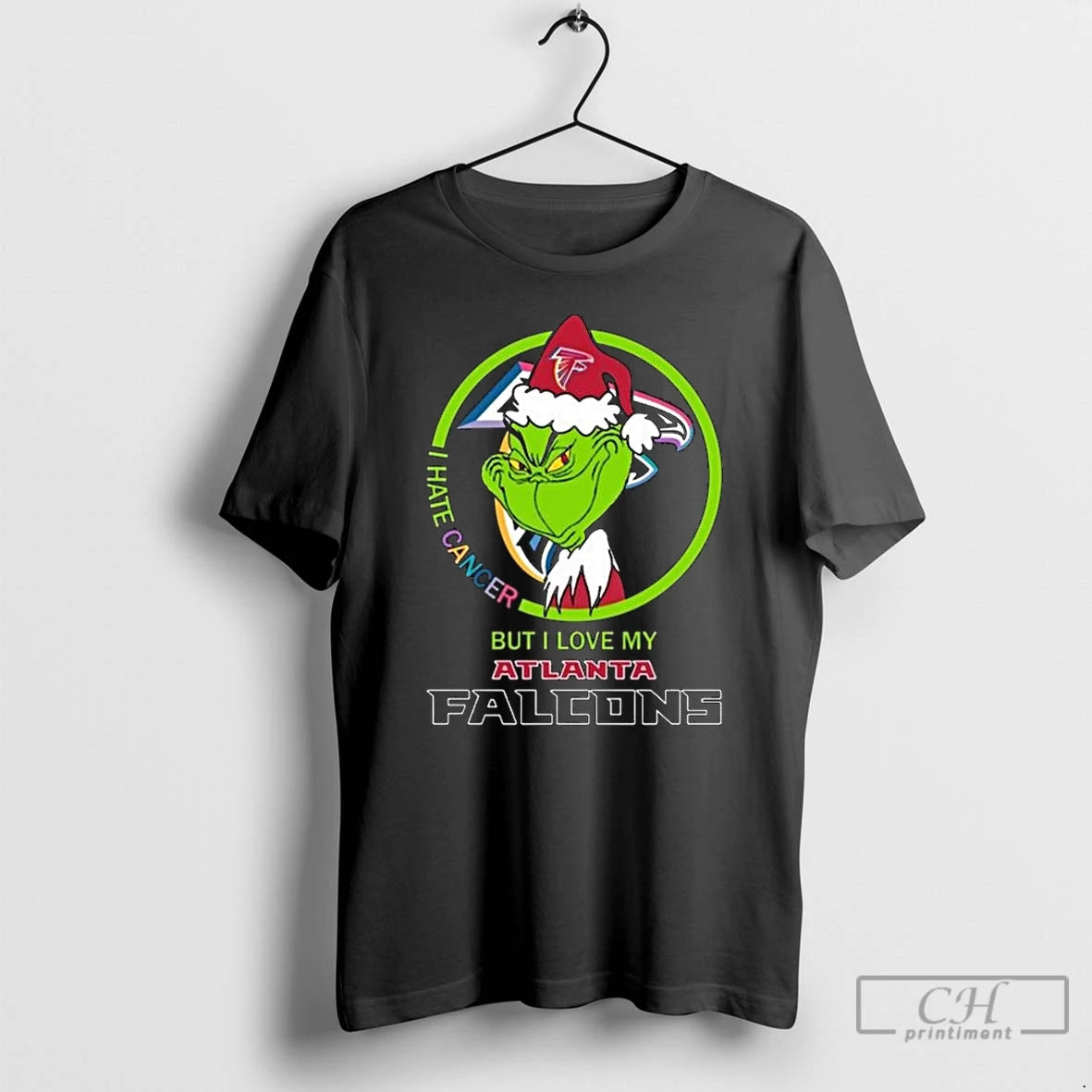 Classic The Grinch I Hate Cancer But I Love My Atlanta Falcons Merry Christmas T-Shirts, Hoodie, Sweatshirt | DripVista.com