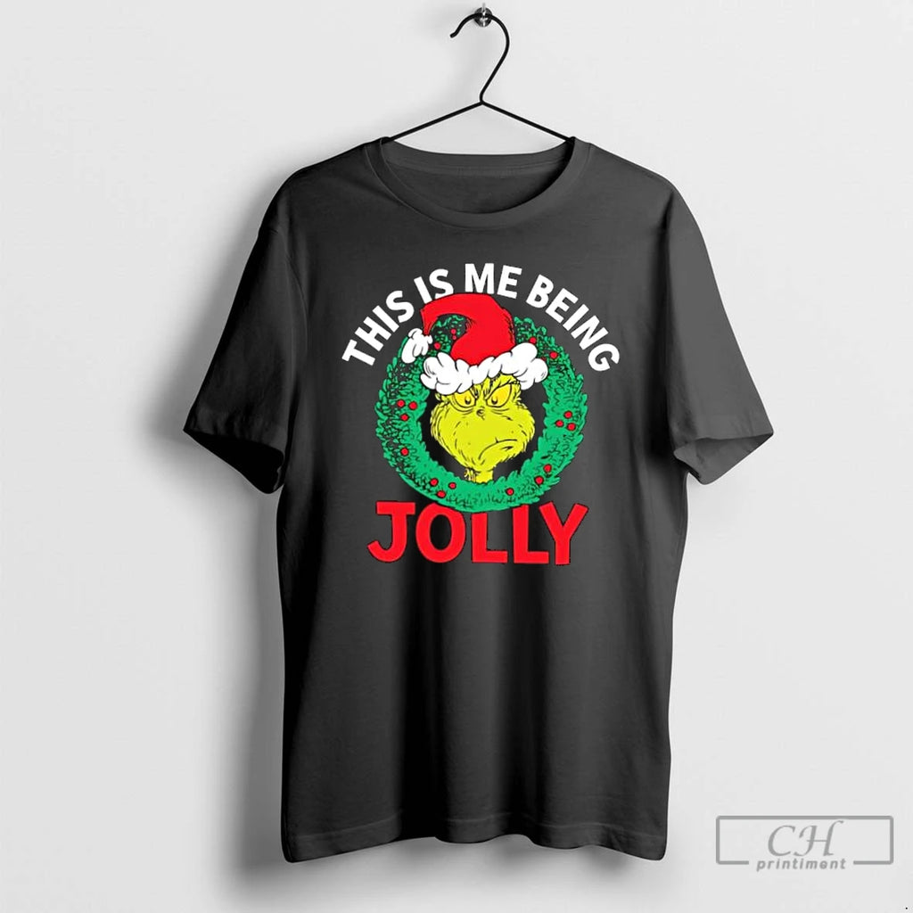 Classic The Grinch This Is Me Being Jolly Christmas Stylish T-Shirts, Hoodie, Sweatshirt | DripVista.com