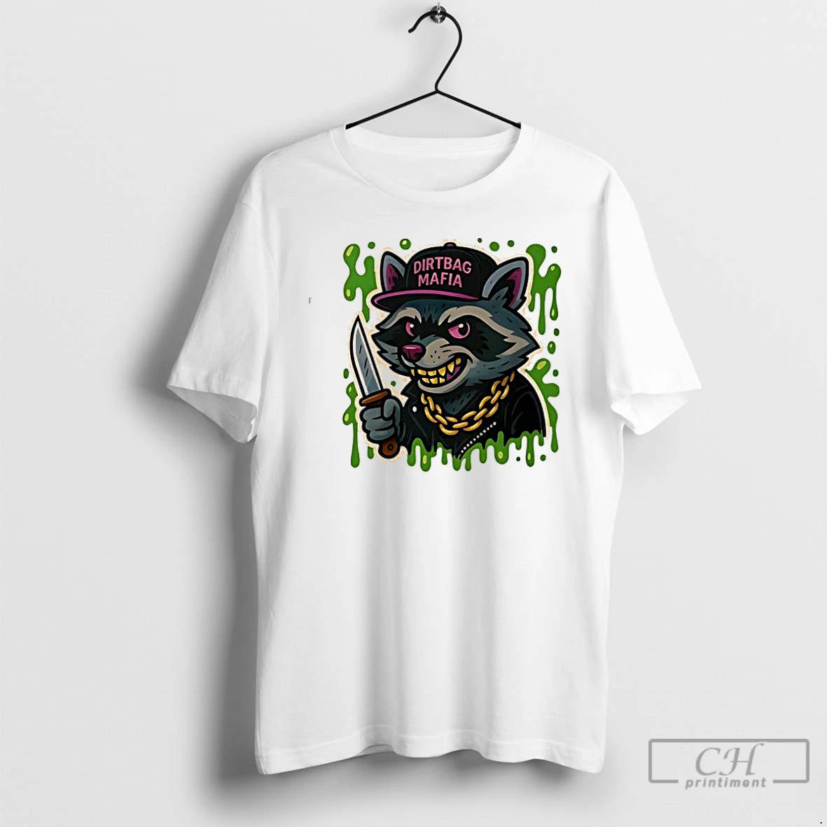 Classic Trash Panda Hat Dirtbag Mafia Art T-Shirts, Hoodie, Sweatshirt | DripVista.com