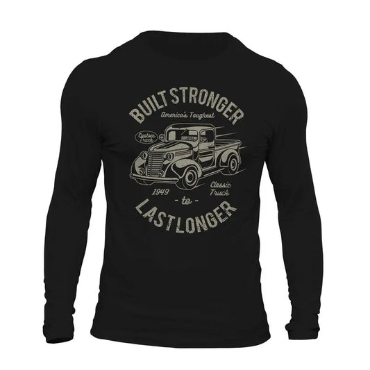 Classic Truck 1949 Built Stronger Last Longer Long Sleeve Men's T-Shirt Casual Cotton