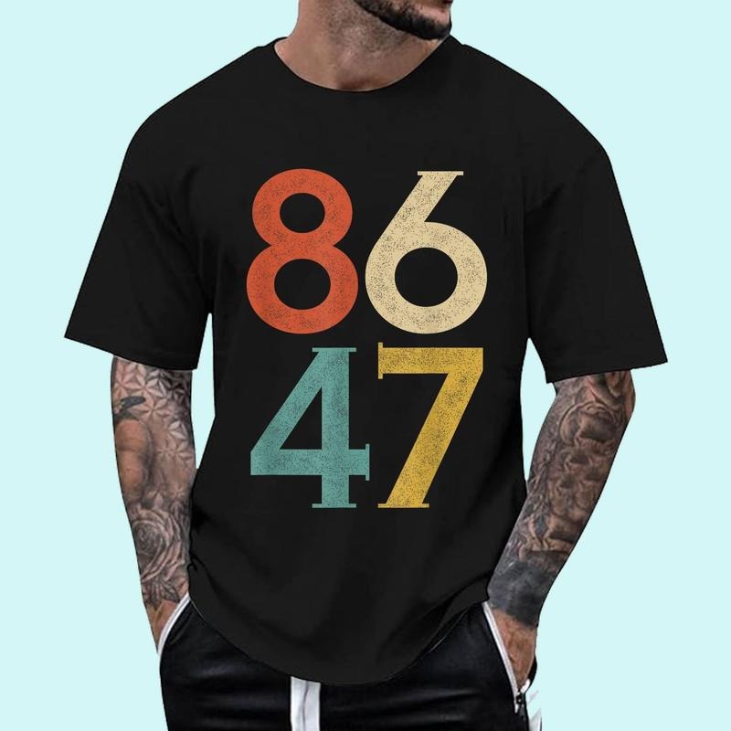 Classic Vintage 80s Style 86 47 Anti Trump Unisex T-Shirt, Cotton 100%, Top Trending Fashion Hoodie, Sweatshirt