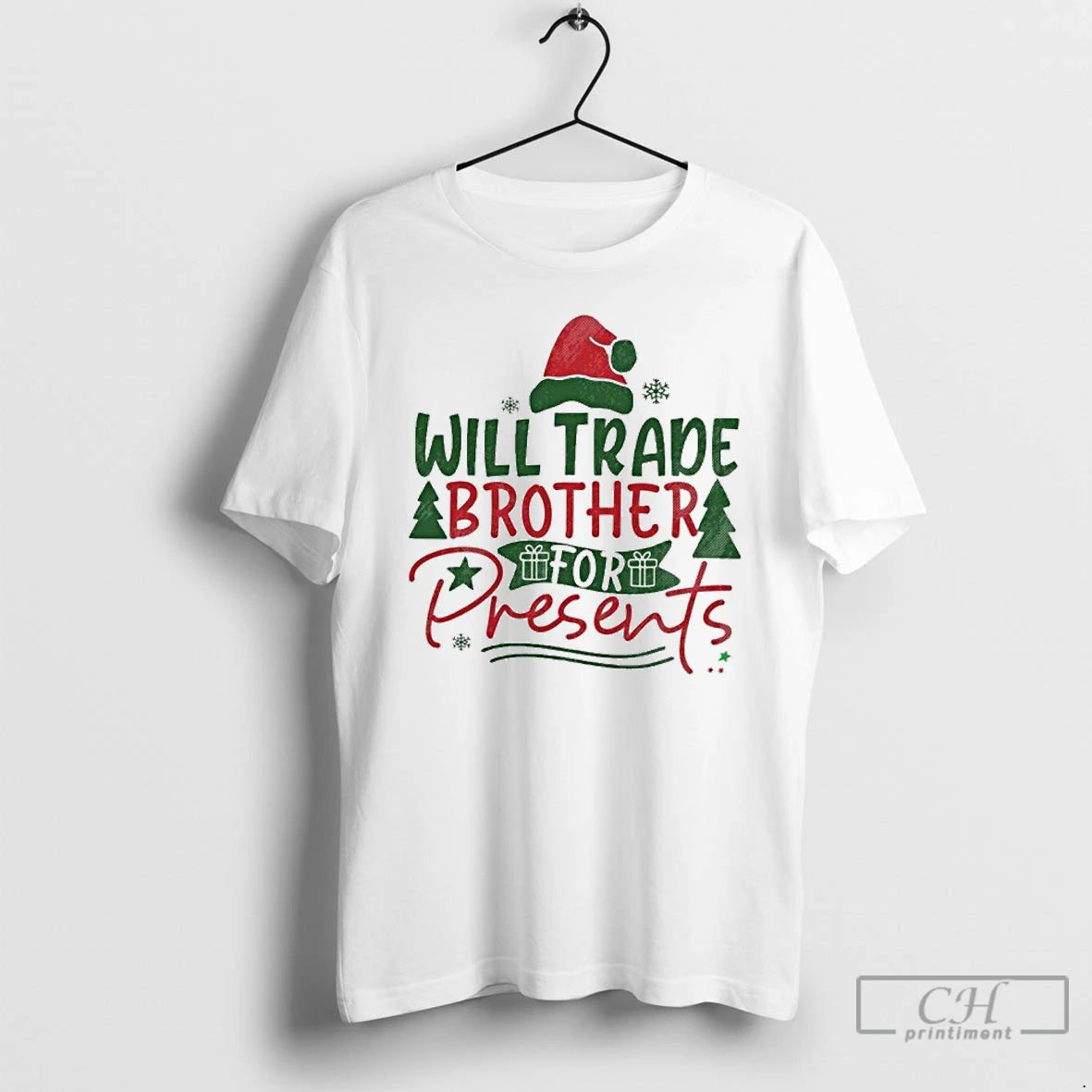 Classic Will Trade Brother For Presents Family Matching Christmas T-Shirts, Hoodie, Sweatshirt | DripVista.com