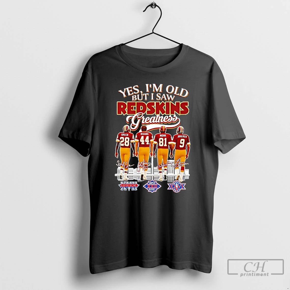 Classic Yes Im Old But I Saw Washington Redskins Greatness Signatures Featured Players T Shirts Hoodie, Sweatshirt