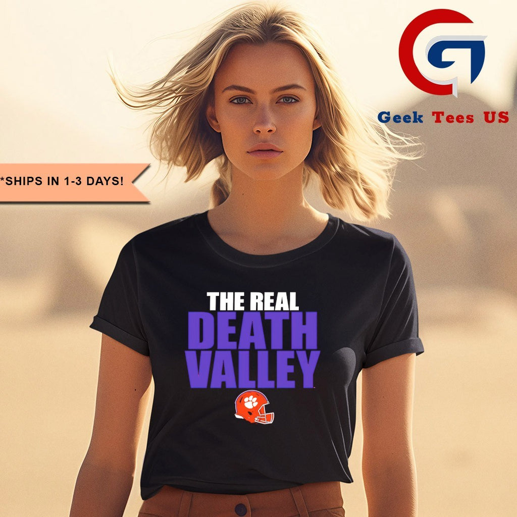 Clemson Tigers The Real Death Valley helmet 2025 shirt