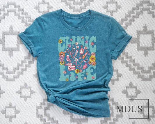 Clinic Life Shirt Medical Clinic Aide Shirt Health Clinic Aide Sweatshirt Therapy Clinic Aide Gift Clinic Team Shirt Clinic Aide Shirt